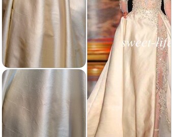 silk dupioni, silk shantung, raw silk, remnant piece , liquidation fabric