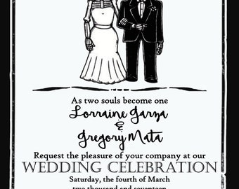 Dia de los Muertos Wedding Invitation