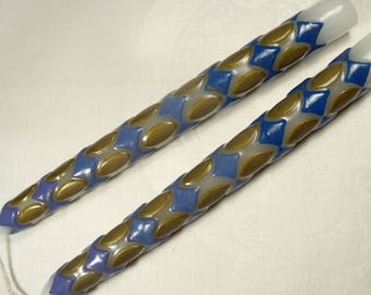Batchelors , beeswax motif taper candles