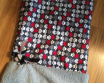 puppy paw print sleeping bag