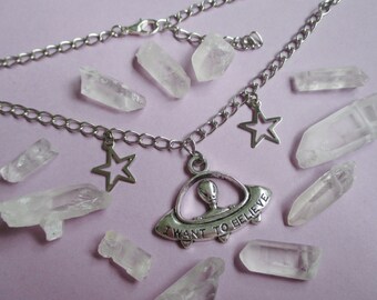 alien choker, alien necklace, pastel goth, grunge, nu goth