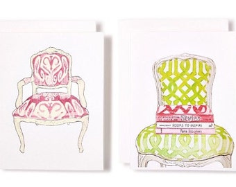 IKAT & TRELLIS Chair Notecards