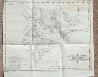 Antique Map of Rutland c.1900