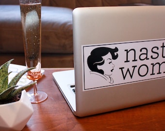 Drumpf.WTF "Nasty Woman" Anti-Trump, Pro-Feminist Vinyl Bumper Sticker