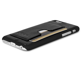 Apple iPhone 6s Case, iPhone 6 Cover Leather, naturally tanned Nappa Leather Backcover Protection - DETUMA® Sima Vintage Black
