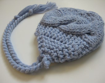 Newborn Hat, Baby Boy Hat, Crochet Baby Hat, Baby Newborn Hat, Ear Flap Hat, Light Blue, Newborn Prop, Boy Ear Flap Hat, Baby Boy