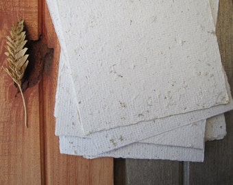 Chamomile Handmade Recycled paper sheets, Flower petal paper, Textured paper Natural Homemade paper, Decorative paper, Craft paper, A6 SIZE