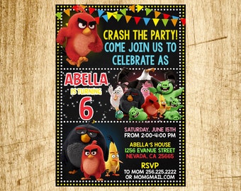 Angry Birds Invitation, Angry Birds Birthday, Angry Birds Birthday Invitation, Angry Birds Party, Angry Birds Printable Invitations