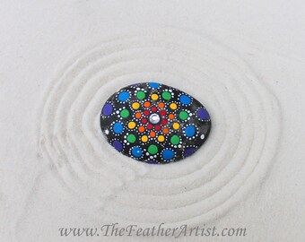 Hand-Painted Mandala Rock (Chakra Stone)