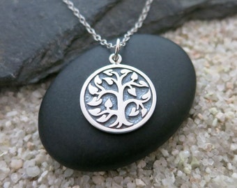 Tree of Life Necklace, Sterling Silver Tree of Life Charm, Nature Jewelry