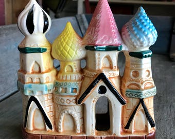 Russian Towers Style Vintage Aquarium Castle, Fish Tank Castle