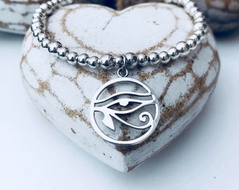 Sterling Silver EVIL EYE Charm Bracelet