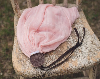 Light Pink Scarf Camera Strap