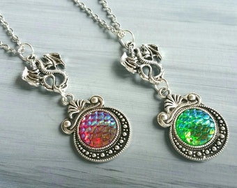 Dragon Necklace / Dragon Egg Necklaces / Game of Thrones Necklaces / Drogon or Rhaegar Necklace / Game of Thrones Jewelry / 2 color choices