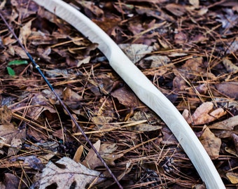 Traditional 58" Flat Longbow handcrafted out of Hickory