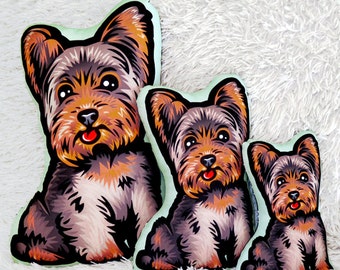 Yorkie Dog Stuffed Toy Yorkshire Terrier Pillow, Decorative Dog Cushion, Cuddly Mascot Yorkie Idea Gift, Cute Pet Lover Gift, Psiakrew