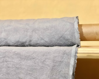 Grey 100 % EXTRA wide natural LINEN fabric, 250 cm width fabric by the metre, bedding linen, bedspread, sewing, linen top fabric by the yard