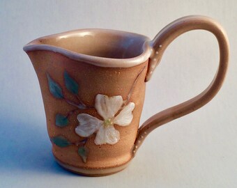 Pottery Rebecca Pitcher with Dogwoods