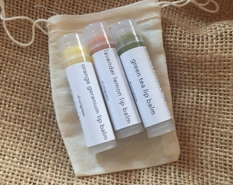 3 pack of beeswax lip balms