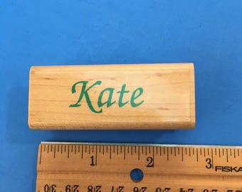 Kate, Wood Mount Rubber Stamp