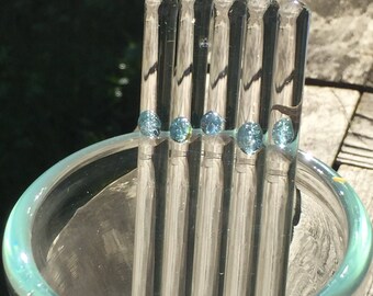 Lowball Glass swizzle sticks set by OceanBeachGlass