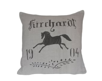 French Country 1904 Equestrian grain sack pillow
