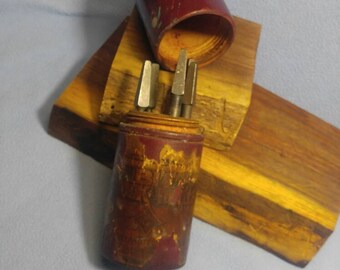 Antique Drill Bit Set in Wooden Case~ Partial Paper Label and 5 Drill Bits