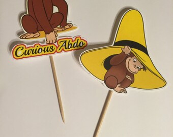 Curious George cupcake toppers (picks)