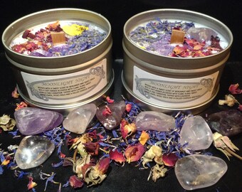 Moonlight Night Amethyst Candle