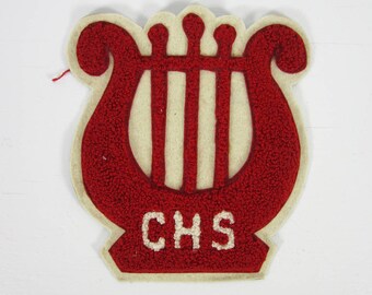 Vintage 1950s CHS Letterman Patch Varsity High School Football Monogram