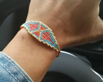 ethnic peyote bracelet