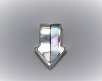 Sterling silver arrowhead with gemstone Pendant