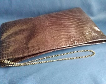 SALE! Leather clutch italian leather bag handmade leather clutch leather bag black purse metal bag zipper leather clutch