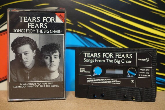 Songs From The Big Chair (RARE Canadian Pressing) by Tears For Fears Vintage Cassette Tape
