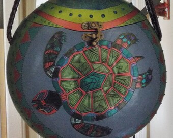Gourd Purses, Gourds,Handcarved Gourds,Turtles,Zentangled gourds,Decorated Gourds,Handpainted Gourds,Handpainted Turtle Purse,Gourd Art