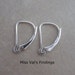 10 sterling silver leverback ear wires