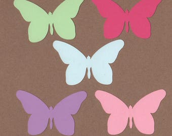 25 - 2 inch tall Butterfly Die Cuts for Paper Soda Pop Waters Colors Set 10