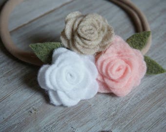 Nylon Headband Felt Bouquet