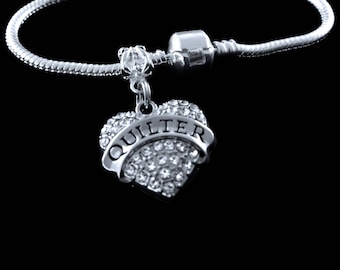 Quilter Bracelet quilter charm bracelet quilting bracelet quilting jewelry