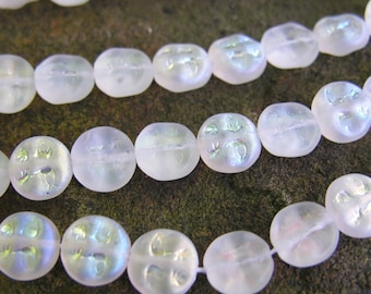 Crystal Matte AB Moon Face Beads 12