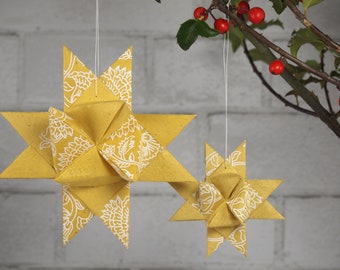 Yellow Paisley Hygge Danish Stars