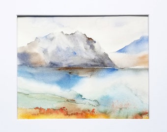 Colorado ORIGINAL abstract watercolor landscape painting/original watercolor/colorado mountains/abstract painting/modern abstract wall art