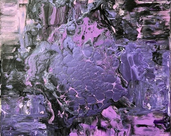 Purple Rain by Aden Jameson, Abstract Painting, Original Abstract Purple Painting on 16" x 20" Canvas, Purple Modern Painting