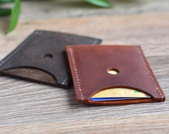 Card Holder Business Card holder Leather Card holder Business Card Case Slim Cardholder Brown Card holder Credit Card Wallet Slim Cardholder