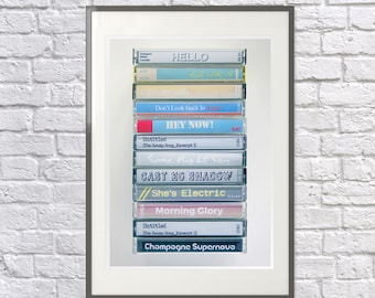 Whats the Story Morning Glory - Art Print - Oasis Album- Oasis Gift - Oasis Fan - Oasis Print - Retro Cassette Print - Oasis Poster