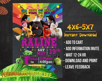 Angry Bird Invitation,Angry Bird Birthday,Angry Bird Printable,Angry Bird Party,Angry Bird Birthday Invitation,Angry Bird Birthday Party-003