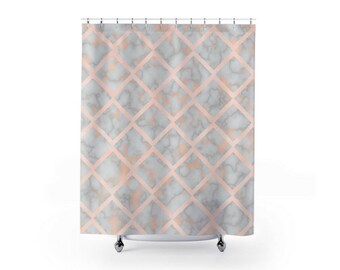 pink marble shower curtain bathroom decor modern shower cute shower curtain marble - Cute Shower Curtains pink marble shower curtain bathroom decor modern shower cute shower curtain marble - Cute Shower Curtains