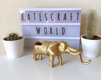 Gold elephant planter gold elephant succulent planter elephant succulent planter metallic gold colour