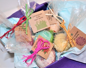 5 Homemade Bath Bombs, Scented Bath Bombs, Gift Bath Bombs, Spa Gift, Gift for Her 5 BATH BOMBS