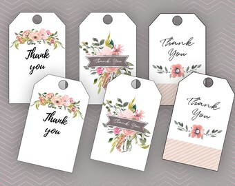 Thank You Tag, Thank You Card, Wedding Thank You, Bridal Shower Thank You, Baby Shower Thank You, Printable Gift Tag, Gift Tag Printable
